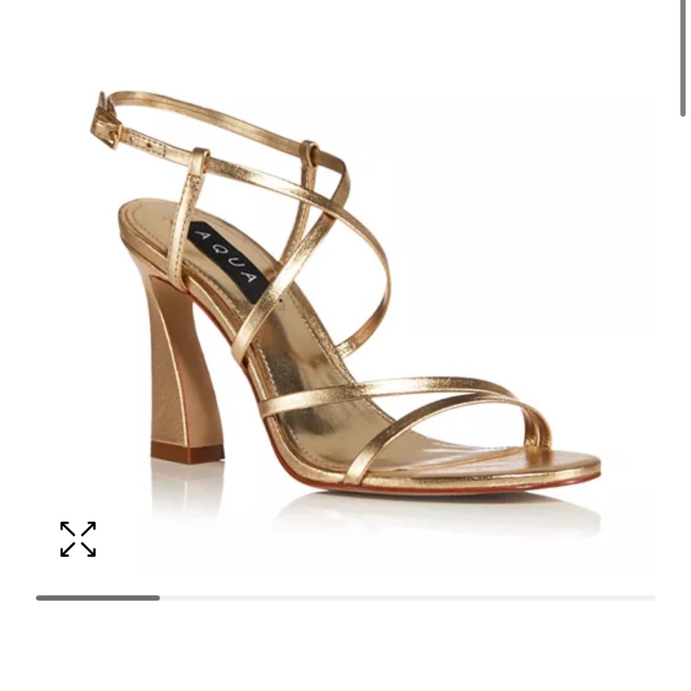 AQUA Gem Gold Strappy High Heel Sandals - Bloomingdale’s exclusive